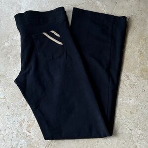 BCBGMaxazria Black  Elastic Drawstring Straight Sweat Pants, Size Medium